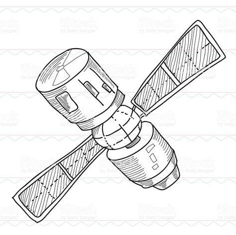 Satellite Drawing, Satellite Illustration, Spaceship Drawing, Office Drawing, Math Drawing, Weather Satellite, Pencil Photo, Sketch Icon, Clip Art Free