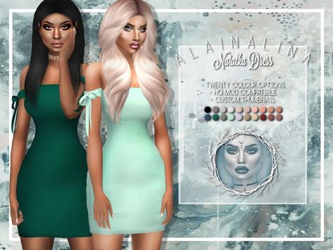 Strapless mini dress with bow details  Found in TSR Category 'Sims 4 Female Everyday' S4cc Clothing, Sim4 Cc, Mint Outfit, Sims Mobile, Alpha Cc, Sims Clothes, Sims 4 Cc Skin, Sims 4 Teen, Sims 4 Dresses