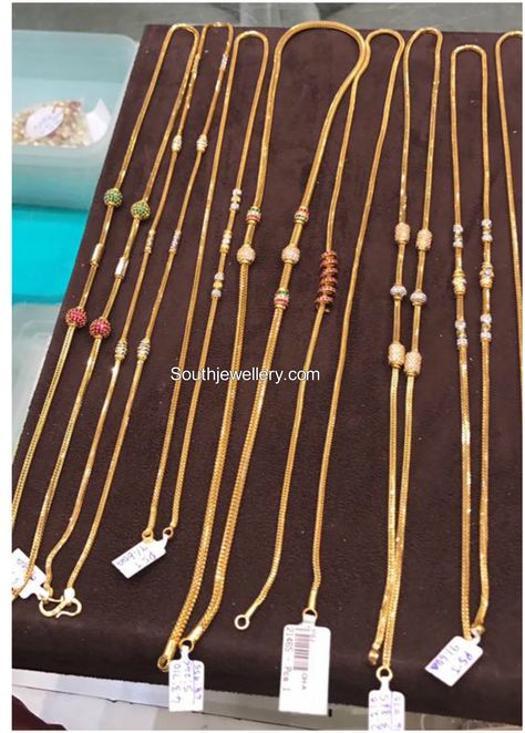 Thali Chain Models Indian Thali Chain Design, Mope Chain Gold Indian, Pusalthadu Designs Gold, Thali Chains Gold, Antique Thali Chain, Mugapu Thali Chain, Thali Chain, Kids Gold Jewelry, Mangalsutra Chain