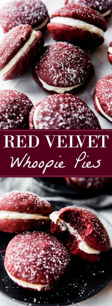 Red Velvet Whoopie Pies, Weight Watcher Desserts, Smores Dessert, Coconut Dessert, Dessert Parfait, Diy Easy Recipes, Whoopie Pie, Mince Pie, Brownie Desserts