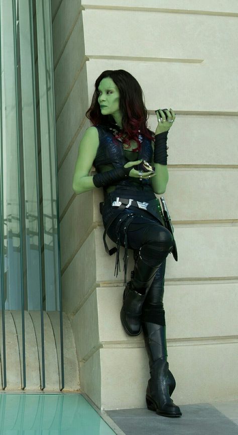 Gamora -- Guardians of the Galaxy Guardians Of The Galaxy Costume, Galaxy Costume, Gamora Costume, Gamora And Nebula, Gamora Guardians, Gamora Marvel, Toni Stark, Pepper Potts, Marvel Photo