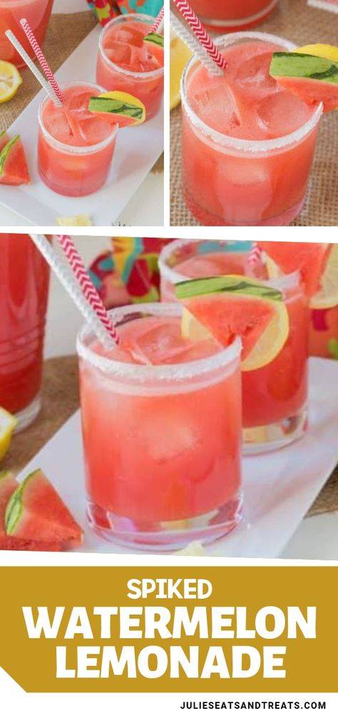 Watermelon Vodka Drinks Easy, Watermelon Drinks With Alcohol Vodka, Booze Snacks, Watermelon Vodka Recipes, Watermelon Mixed Drinks, Watermelon Alcoholic Drinks, Lemonade And Vodka, Watermelon Vodka Drinks, Mom Drinks