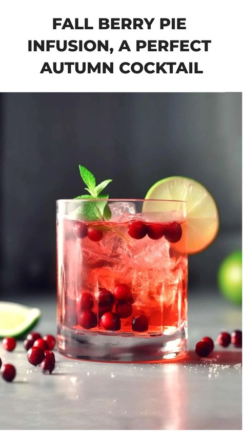 Indulge in the delicious flavors of the season with our Fall Berry Pie Infusion cocktail! This festive drink is the perfect way to celebrate autumn gatherings with friends and family. The blend of fall berries creates a cozy and comforting sip that will warm you from the inside out. Sip on this tasty fall cocktail while enjoying crisp, cool evenings and colorful falling leaves. Cheers to creating memorable moments and savoring the essence of fall with every delightful sip of our Fall Berry Pie I Autumn Cocktail, Fall Cocktails Recipes, Fall Cocktail, Cozy Drinks, Vodka Recipes, Seasonal Drinks, Berry Pie, Frozen Cranberries, Infused Vodka