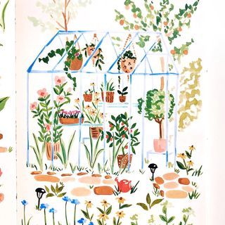 Sabina Fenn, Garden Illustration, Garden Drawing, Pretty Drawings, Potting Shed, Spring Art, Art Prompts, Creative Drawing, Art Practice