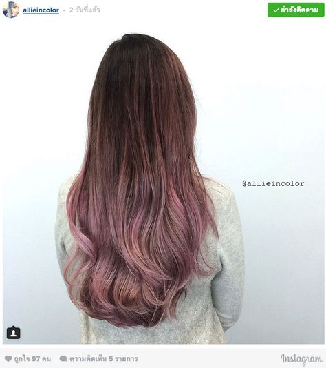 Pink Brown Hair Balayage, Pink Balyage Long Hair Brunettes, Brown And Pink Hair, Pink Balayage, Pink Ombre Hair, Beauty Hair Color, Peekaboo Hair, Hair Color Options, Hair Shades