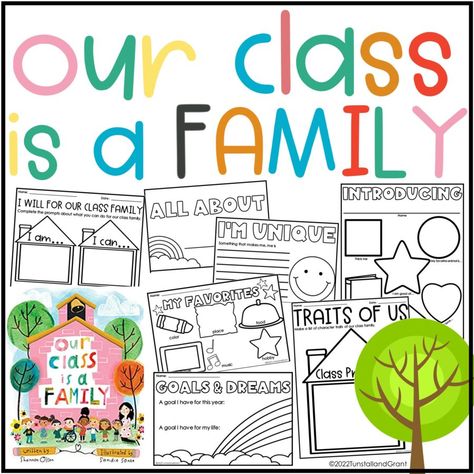 Our Class is a Family Our Classroom Family, Our Class Is A Family Activities Pre K, My Class Is A Family Activities, Our Class Is A Family Anchor Chart, Our Class Is A Family Activities, Kindergarten Kindness, Our Class Is A Family, Class Community, Class Meeting