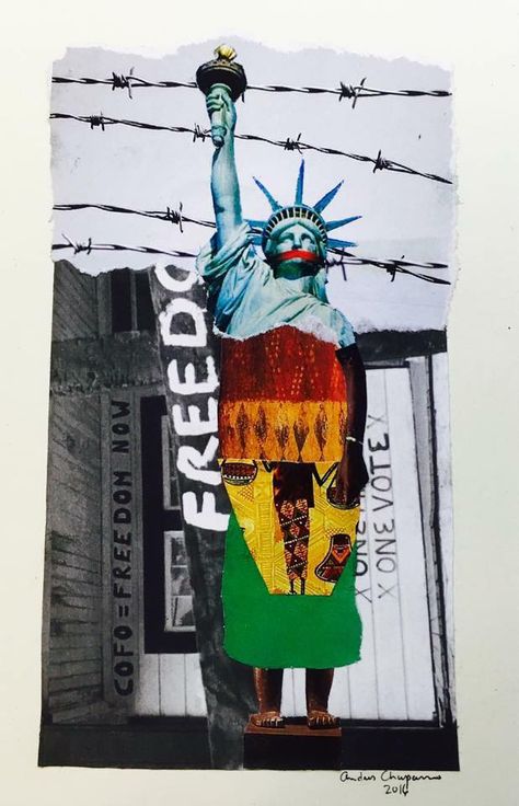 FREEDOM, 2016, mix media collage, Artist: Andres Chaparro Freedom And Social Change Art, Freedom Collage, Mix Media Collage, Freedom Pictures, Alevel Art, Basketball T Shirt Designs, Multimedia Arts, Religious Freedom, Collage Art Mixed Media