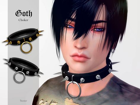 Sims 4 Cc Goth Jewelry, Sims 4 Spiked Choker, Sims 4 Male Choker, Sims 4 Cc Choker Male, Sims 4 Collar Cc, Sims 4 Cc Choker, Sims 4 Choker, Sims Hair Cc, Sims4 Accessories