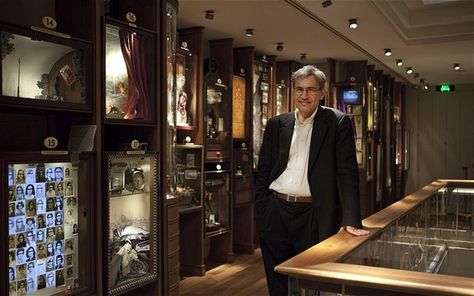 Orhan Pamuk, in the museum he created for his novel. The Museum Of Innocence, Museum Of Innocence, Museum Displays, Nobel Prize, Disney Plus, Art World, Istanbul, Human, Books