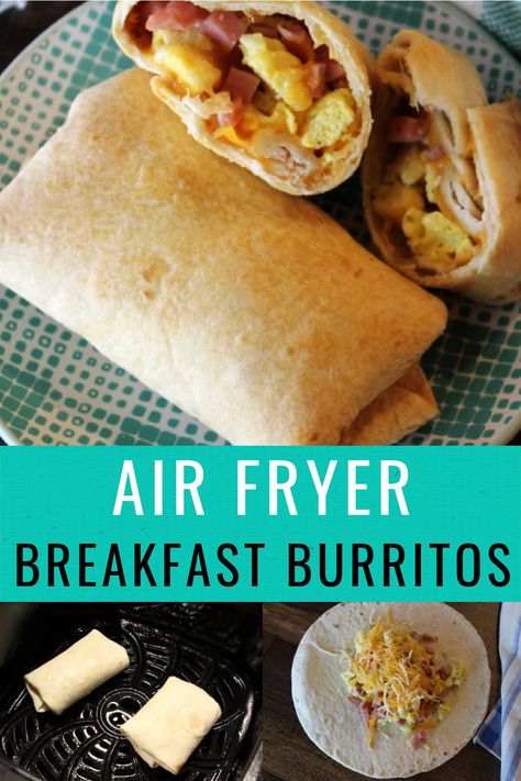 Air Fryer Breakfast Burritos, Breakfast Wraps Recipes, Airfryer Breakfast, Easy Breakfast Burritos, Breakfast Simple, Air Fryer Breakfast, Sleeve Recipes, New Air Fryer Recipes, Foodie Breakfast