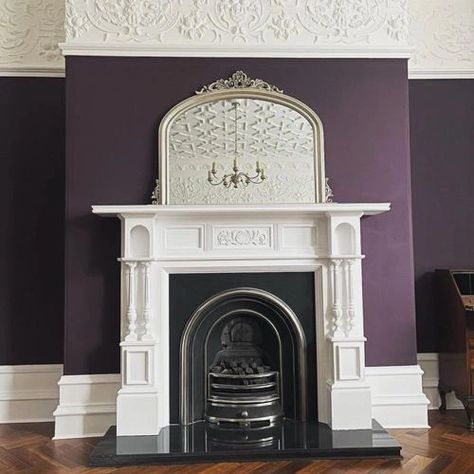 Photo of color Farrow and Ball 254 Pelt Farrow And Ball Living Room, Dream Home Aesthetic, Home Art Painting, Purple Paint Colors, China Cabinet Display, Color Plan, Purple Rooms, Mid Century Living Room, Mid Century Living