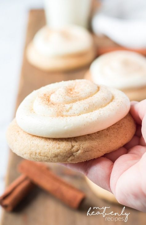 Frosted Snickerdoodle Cookies Iced Snickerdoodle Cookies, Fancy Snickerdoodle Cookies, Crumble Snickerdoodle Cookie, Deep Dish Cookies, Deep Dish Cookie, Frosted Cookies, Snickerdoodle Cookie, Snickerdoodle Cookies, Ice Cake