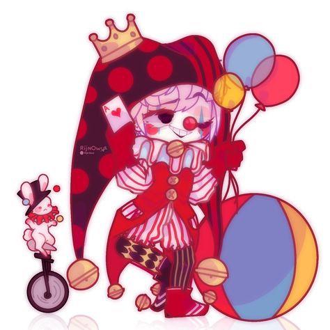 Clown Outfit Gacha Club, Clown Cute Drawing, Clown Gacha Oc, Gacha Life Clown Outfits, Clown Gacha Club, Clown Outfit Ideas, Outfit Ideas Drawing, Circus Background, Clown Outfit