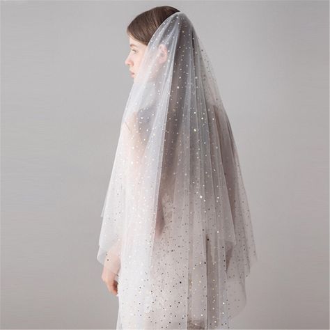 Star Veil, Fingertip Wedding Veils, Ivory Bridal Veil, Ivory Wedding Veils, White Veil, Drop Veil, Fingertip Veil, Blusher Veil, Bride Veil