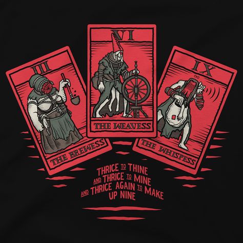 THE WITCHER 3 LADIES OF THE WOOD PREMIUM TEE | Because calling them 'Crones' is so 2015, show your love for the Ladies of the Wood with this tasteful ode to your favorite trio. Witcher 3 Wild Hunt, Roman Mythology, Witcher 3, Wild Hunt, The Witcher 3, White Wolf, The Witcher, Book Of Shadows, Clothing Brand