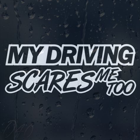 My Driving Scares Me Too Funny Car Decal Vinyl Sticker For Window Or Bumper size (approx) : 200x80mm. 290mm x 120mm Funny Vehicle Decals, Sticker Ideas For Trucks, My Driving Scares Me Too, Car Back Window Stickers, Car Stickers Aesthetic Ideas, Stickers For Vehicles, Vinyl Stickers For Car, Stickers For Your Car, Car Window Decals Cricut