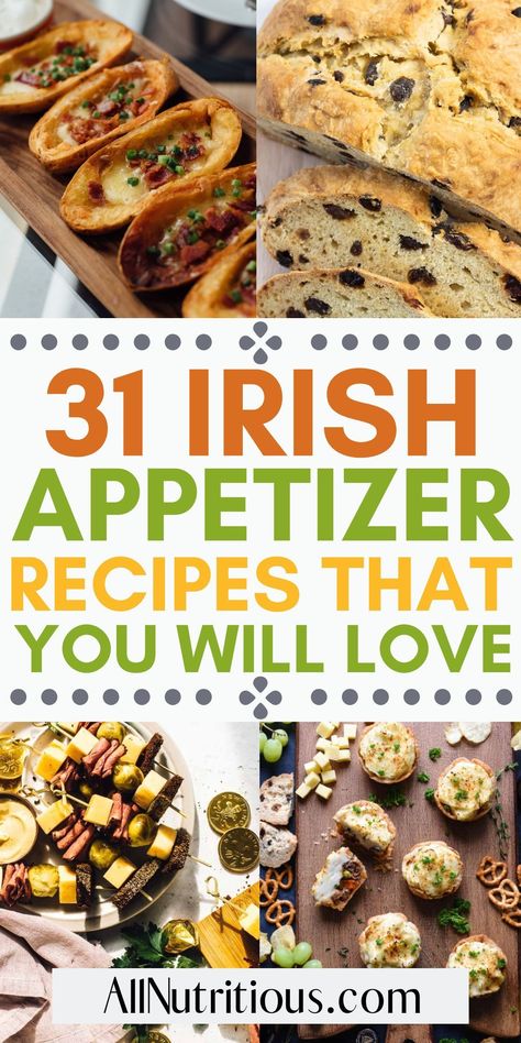 Irish Meals Easy, Healthy Irish Dinner Recipes, Irish Dinner Party Menu Ideas, Irish Wedding Food, Welsh Party Decorations, Irish Brunch Recipes, Irish Food Recipes Easy, Simple Irish Recipes, Irish Pub Food Appetizers