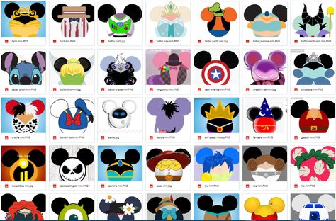 Disney Cruise Door Decorations Cricut, Disney Door Decs Printable, Disney Character Mickey Heads, Printable Door Decs, Disney Cruise Door Magnets Printable, Ra Door Decs Disney, Mickey Head Characters, Doordecs Ra, Disney Free Printables