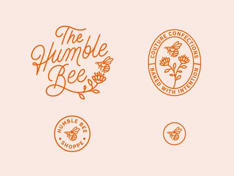 The Humble Bee brand identity bee logo branding illustration | Branding Design Bees Graphic Design, Cute Graphic Design Illustration, Honey Branding Design, Bee Graphic Design, Honey Branding, Business Logo Ideas, Logo Types, Southern Logo, Graphic Designer Logo