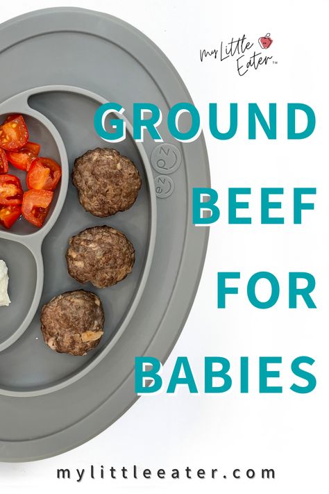 Ground Beef Blw Recipe, Ground Beef Blw, Blw Ground Beef, Ground Beef For Baby, Bbq Burger Recipes, Beef Patties Recipes, Focus Foods, How To Make Hamburgers, Bbq Burger