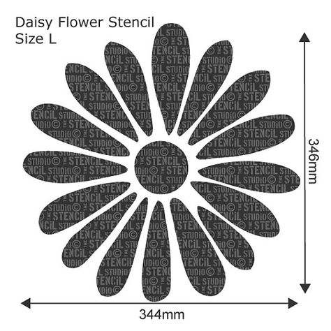 Daisy Flower Stencil from The Stencil Studio. by TheStencilStudio Flower Stencil Patterns, Flower Stencils, Girls Bedroom Makeover, Doddle Art, Stencils Online, Floral Stencil, Tree Stencil, Home Decor Craft, Reusable Stencils