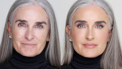 Watch This 50-Something's Transformation: Mesmerizing Viral Make-up Video Caudalie Beauty Elixir, Makeup Over 50, Makeup Tips For Older Women, Makeup For Older Women, Beauty Elixir, Makeup Hacks, Natural Beauty Tips, Grunge Hair, Grey Hair