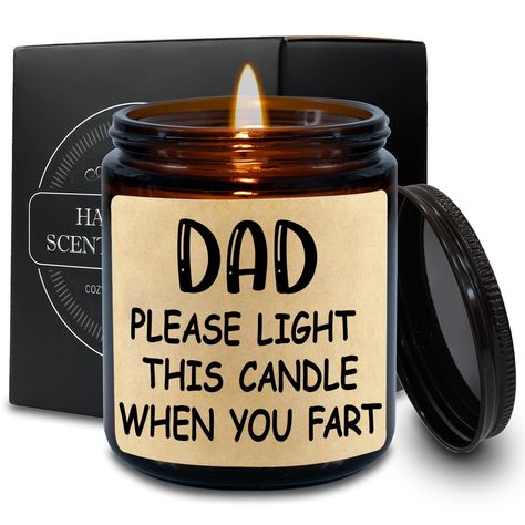 PRICES MAY VARY. 【FUNNY HOLIDAY GIFTS FOR DAD】This vanilla scented candle with a humorous saying"Dad, please light this candle when you fart". It is a great and cool gifts idea for dads from kids. Also, good gifts show your appreciation and love for your dad who has everything. 【BEST FATHERS DAY GIFTS FOR DAD】This funny father's day gifts is a great and cool gifts idea for dads. It will be the perfect fathers day gifts from daughter, fathers day gifts from son, gift ideas for dad fathers day, da Father’s Day Gift From Older Daughter, Funny Birthday Gifts For Men, Christmas Favors Diy, Diy Birthday Gifts For Dad, Dad Gifts From Daughter, Dad Birthday Gifts, Diy Christmas Presents, Candle Vanilla, Ta Ta