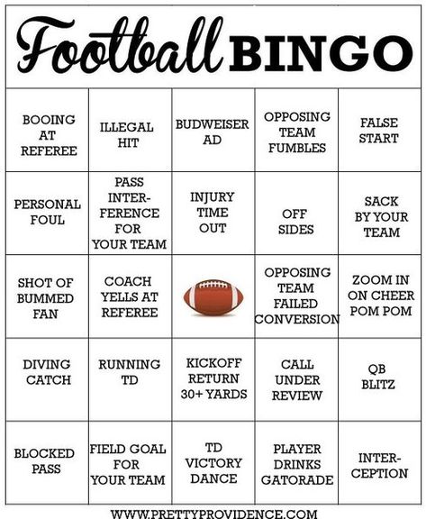 Free+Football+Bingo+Cards Free Superbowl Party Printables, Superbowl Games, Football Bingo, Bingo Cards To Print, Superbowl Sunday, Lombardi Trophy, Football Parties, Superbowl Game, Football Ideas