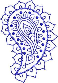 Paisley Stencil, Bordado Jacobean, Paisley Background, Paisley Embroidery, Pattern Sleeve, Beautiful Henna, Paisley Art, Pola Sulam, Simple Embroidery