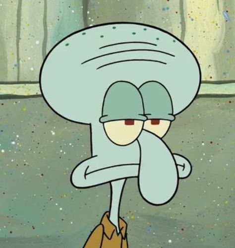 Tired Face Cartoon, Tired Squidward, Squidward Pfp, Squidward Tattoo, Squidward Face, Spongebob Squidward, Spongebob Drawings, Squidward Tentacles, Funny Quotes For Instagram