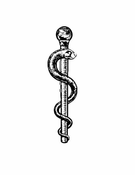 Asclepius Aesthetic, Rod Of Asclepius Tattoo, Staff Of Asclepius, Underbust Tattoo, Medicine Symbol, Symbol Of Medicine, Rod Of Asclepius, Medical Tattoo, Father Tattoos