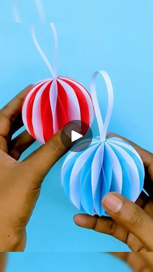 29K views · 250 reactions | Wow! So Beautiful Paper Christmas Ball Making🎄Hanmade Christmas Ornaments #shorts #reelsvideo #christmas #ChristmasDecor #diy #crafts | Creative Art & Craft Ideas Paper Ball Craft, Christmas Ball Crafts, Paper Christmas Balls, Origami Christmas Ornament, Art Craft Ideas, Paper Ball, Paper Lanterns Diy, Origami Ball, Paper Balls