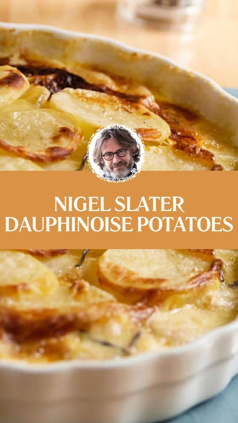 Nigel Slater Dauphinoise Potatoes Dauphinoise Potatoes Recipes, Potato Dauphinoise, Dauphinoise Potatoes, British Dinner Recipes, Potatoes Dauphinoise, Nigel Slater, Creamed Potatoes, Dinner Side Dishes, Cream Recipes