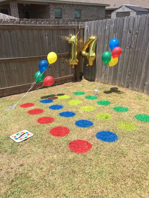 Backyard Kickback Party, Kids Backyard Birthday Party, Yard Twister, Backyard Birthday Party For Kids, Rodeo Games, Bike Rodeo, Birthday Backyard, Backyard Birthday Party, Bbq Birthday Party