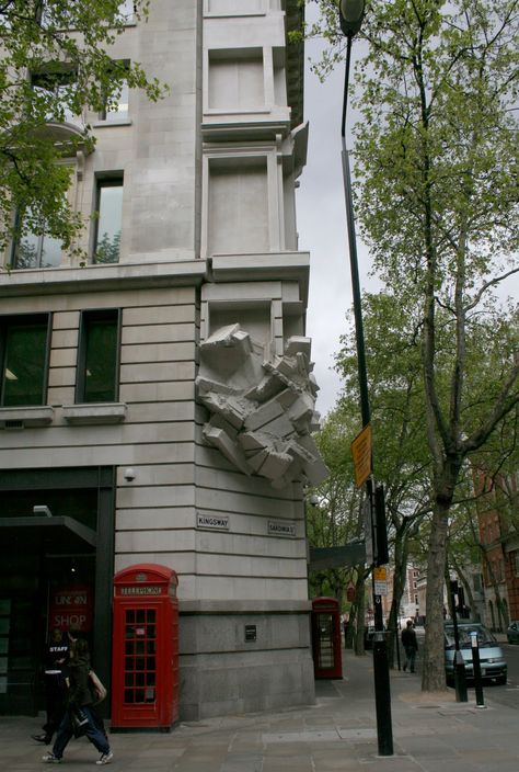 Richard Wilson Squaring The Block 2009 - JESMONITE AC730 PORTLAND STONE Richard Wilson Artist, Lse London, Jesmonite Ac730, Richard Wilson, Portland Stone, Wilson Art, British Invasion, Inspirational Artwork, T Art