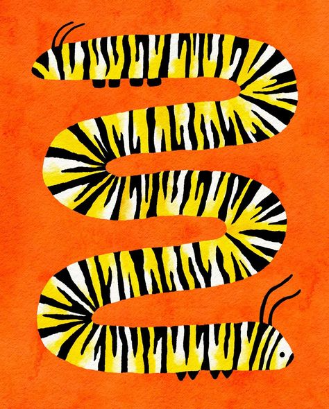 Monarch butterfly caterpillars really put the CAT in caterpillar 🐯 I love their little tiger stripes 💛 . for #doodleadayapril Caterpillar challenge hosted by @ellolovey 🐛 . #caterpillars #caterpillarart #monarchbutterfly #illustration #seeingthepretty #capturingcolour #springvibes #bugart #womenwhodraw #artchallenge #natureartwork #tigerstripes Caterpillar Drawings, Caterpillar Painting, Monarch Butterfly Illustration, Monarch Butterfly Drawing, Caterpillar Drawing, Caterpillar Illustration, Cartoon Caterpillar, Caterpillar Art, Side Quest