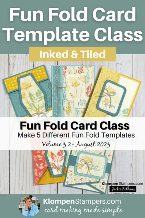 FREE class videos for fun fold card template instructions. A whole series to make over 50 different fun fold card templates and to be inspired to use them to create with any stamps, ink, and papers that you have! And don’t be afraid to change the direction, rotate the cardstock, or tweak the layering sizes to work with the products you are using. The ideas are endless with this free card making tutorial video series! Fancy Fold Cards Templates, Folding Cards Ideas, Fancy Fold Card Tutorials Templates, Card Folds Techniques Tutorials, Fun Fold Cards Tutorials Templates, Fancy Fold Card Tutorials, Card Making Videos, Fun Folds, Step Cards