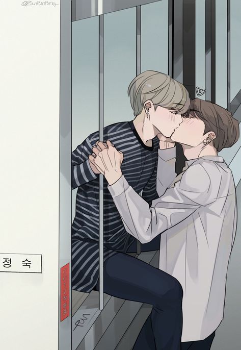 Jikook fanart by @panpunpung ♡ Jikook Manga, Fanart Jikook, Bts Kiss, Jikook Fanart, Yoonmin Fanart, Jimin Fanart, Jungkook Fanart, Run Bts, Kpop Fanart