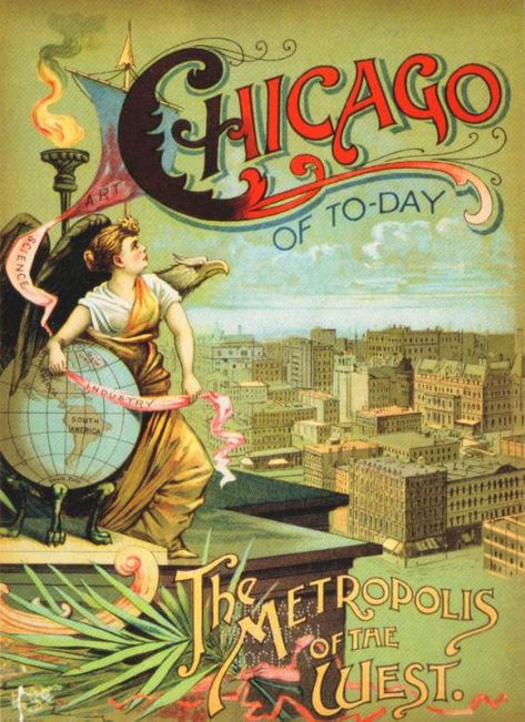 Columbian Exposition 1893, Travel Advertisement, World's Columbian Exposition, Chicago Poster, Chicago History Museum, Advertisement Poster, Chicago History, Worlds Fair, Architecture Ideas