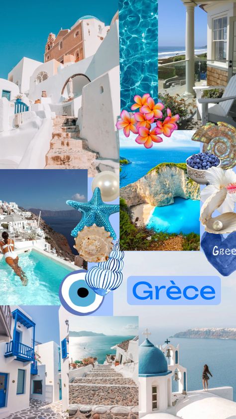 💙💙💙💙 Greece Mood Board, Iphone Wallpaper Scenery, Santorini, Travel Dreams, Your Aesthetic, Connect With People, Athens, Creative Energy, Art Wallpaper