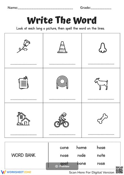 Exploring Long O vowel sounds with this engaging worksheet perfect for students to learn and review their knowledges. Check it outr! #longo #phonics #phonicswords #grammar #printables #worksheet #vowels #wordlist #letters #lettersounds #longo/shorto #osounds #ela #teachingmethod #spelling #pdf #freeprintables #kids #homeschooling Long O Worksheets, Rosé Preview, Long Vowel Worksheets, Silent E, Vowel Worksheets, English Worksheet, Long Vowel, Sound Words, Long Vowels