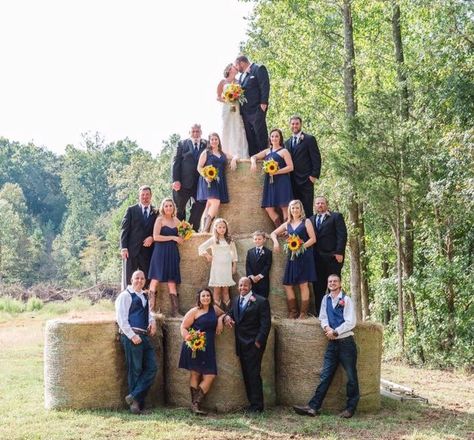 Rustic barn wedding CSaul photography hay bale cowgirl boots NC Hey Bales Wedding, Hay Bail Wedding, Deco Photobooth, Decor Photobooth, Wedding Parties Pictures, 50th Wedding Anniversary Party, Fake Wedding, Country Theme Wedding, Outdoor Wedding Photos