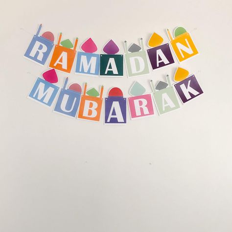 Ramadan Decorations Printables, Ramadan Banner, Ramadan Printables, Eid Ideas, Eid Banner, Eid Mubarak Banner, Eid Decor, Eid Mubarak Card, Ramadan Kids