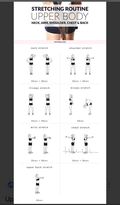 Upper body stretching Upper Body Flexibility Workout, Upper Body Stretches Flexibility, Stretching Exercises Arms, Back Stretches Post Workout, Arm Strech Excercise, Post Arm Workout Stretches, Bicep Stretches Post Workout, Upper Body Workout Warmup, Upper Body After Workout Stretch