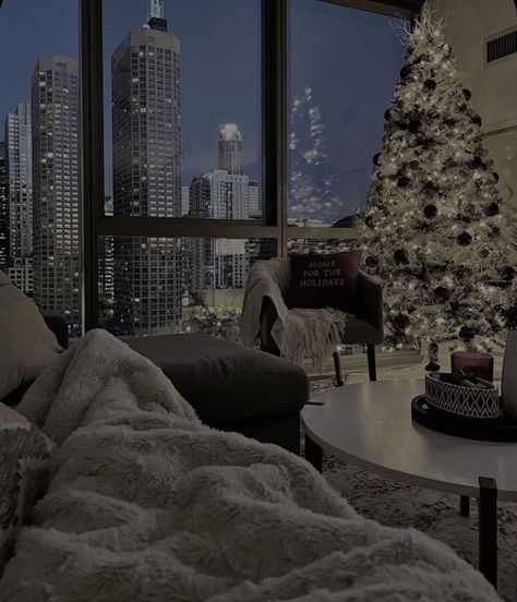 Apartment View, Nyc Christmas, Christmas Apartment, Apartment Aesthetic, Christmas Feeling, Winter Wallpaper, Winter Scenery, Christmas Wonderland, Nyc Apartment