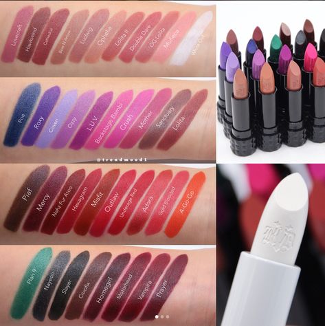 Kat Von D Beauty Studded Kiss Lipstick Creme Swatches, Review and Release Date Kat Von D Lipstick, Lipstick Pictures, Lipstick Quotes, Red Lipstick Quotes, Lipstick For Fair Skin, Chanel Lipstick, Kiss Lipstick, Birthday Quotes For Daughter, Lipstick Kiss