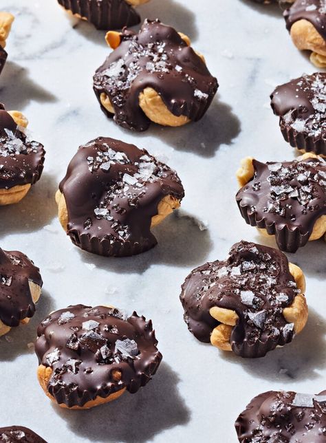 Craving Something Sweet? Indulge in These Low-Effort Desserts — EatingWell Dark Chocolate Cashew Clusters, Chocolate Pretzel Nut Clusters, Dark Chocolate Nut Clusters, Cashew Chocolate Clusters, Chocolate Covered Nuts Clusters, Chocolate Covered Cashews, Cashew Clusters, Cashew Cookies, Healthy Chocolate Snacks