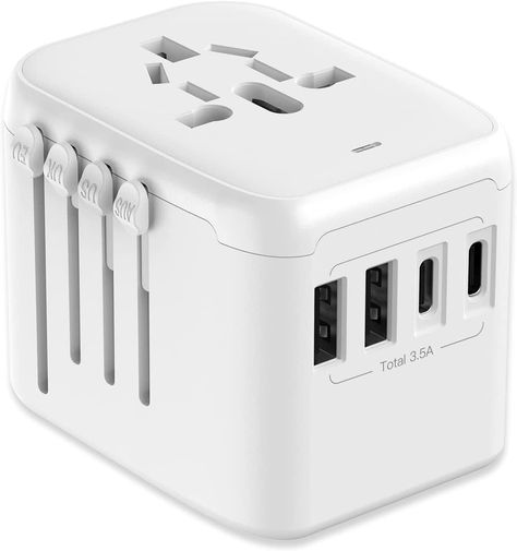 ✈️【Travel Adapter Worldwide】- 5 in-1 world multi-function international Plug adapter that covers over 150 countries, such as the USA, Canada, Japan, UK, Ireland, Scotland, France, Germany, Italy, Spain, China, Australia, Argentina, New Zealand, etc. (excluding South Africa, India). International Travel Adapter, Universal Travel Adapter, Ireland Scotland, Travel Charger, Travel Adapter, Plug Socket, Power Plug, Adapter Plug, Wall Charger