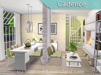 SIMcredible | Cadence Dining room. Play Sims 4, Kitchen Time, Pool Sizes, Modern Victorian, Spiral Stairs, Tv In Bedroom, Best Mods, Small Pool, Kitchen Humor