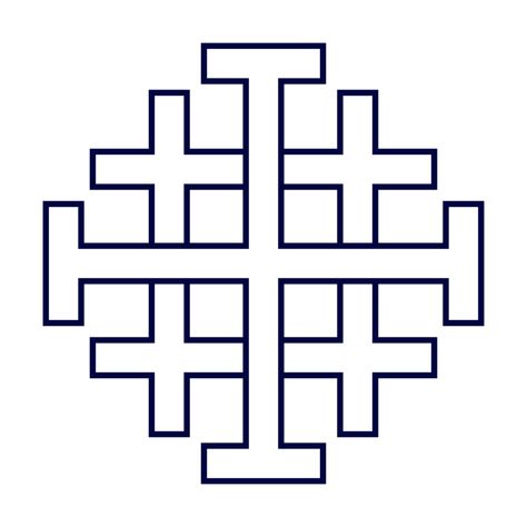 Jerusalem Cross (The Crusader Cross) Meaning, Symbolism And Origin Crusader Cross Tattoo, Godfrey Of Bouillon, Personal Coat Of Arms, Wallpaper Cross, Georgian Flag, Holy Lance, Crusader States, First Crusade, Faith Hope Love Tattoo